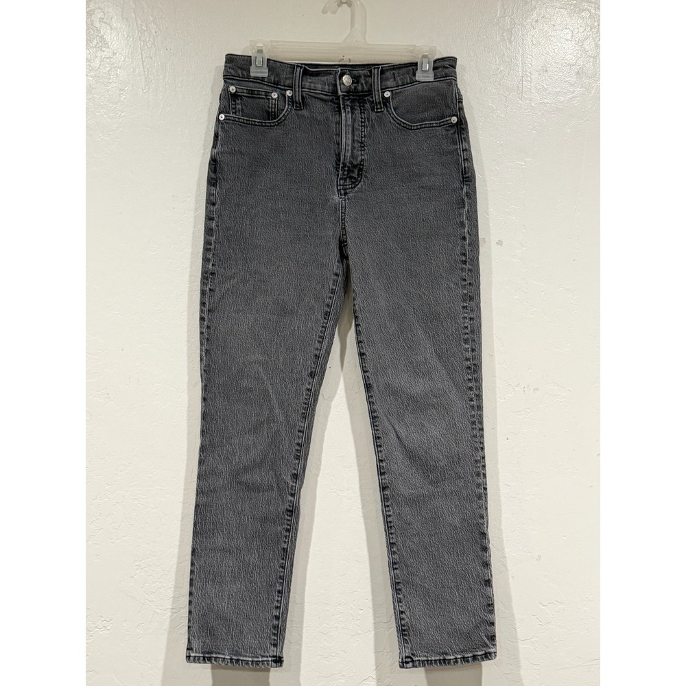 Madewell The Perfect Vintage Jean High Rise Tapered Faded Black Grey Size 26 - Picture 2 of 8
